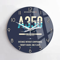 Thumbnail for Airbus A350-900ULR design on navy blue no frame wall clock