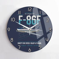 Thumbnail for F-86F Sabre design on navy blue no frame wall clock