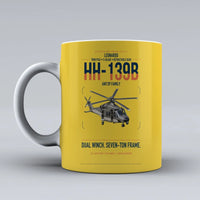 Thumbnail for Leonardo HH-139B design on yellow ceramic mug, double-side print