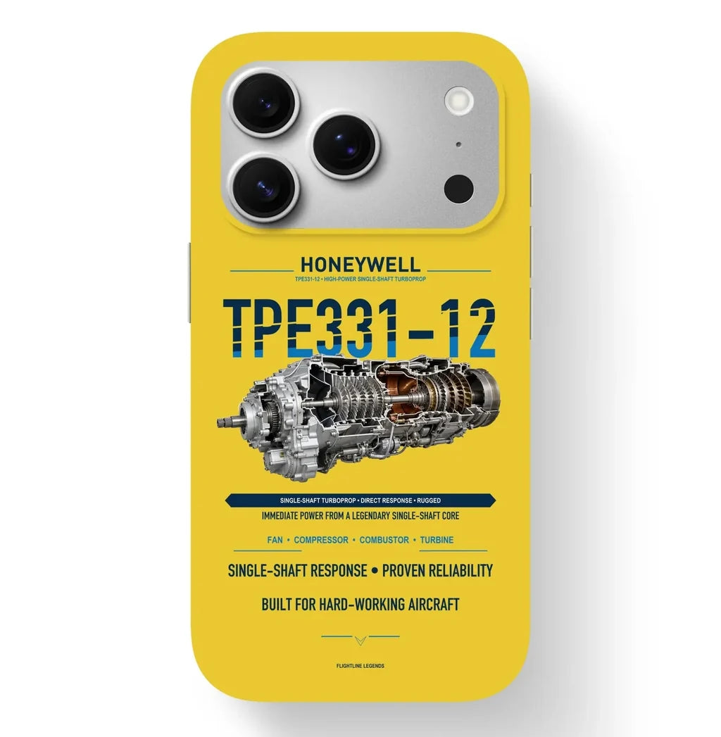 TPE331-12 Case design on yellow iphone case