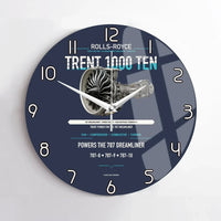 Thumbnail for TRENT 1000 TEN design on navy blue no frame wall clock