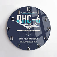 Thumbnail for DHC-6 Twin Otter Classic 300-G design on navy blue no frame wall clock