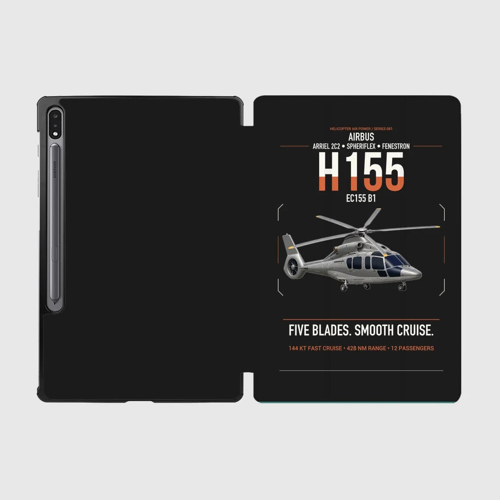 Airbus H155 EC155 B1 design on black samsung tablet tablet case