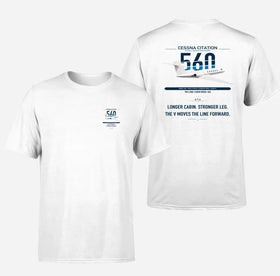 Double-Side Printing — Cessna Citation 560 - Citation V Double-Side T-Shirt