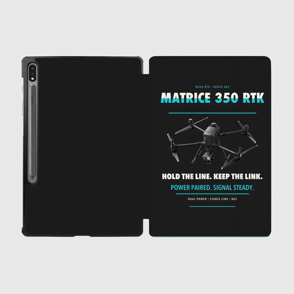 DJI Matrice 350 RTK design on black samsung tablet tablet case