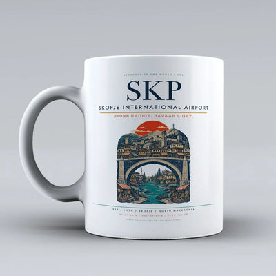 Skopje International Airport SKP Mug - White