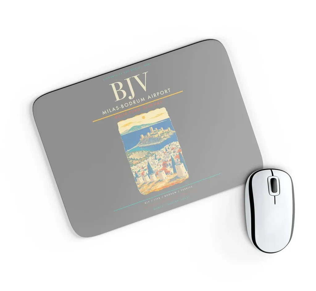 Milas-Bodrum Airport BJV Mouse-Pad Rectangle - Gray