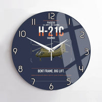 Thumbnail for Piasecki H-21C Shawnee design on navy blue no frame wall clock