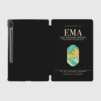 Thumbnail for East Midlands Airport (EMA) design on black samsung tablet tablet case