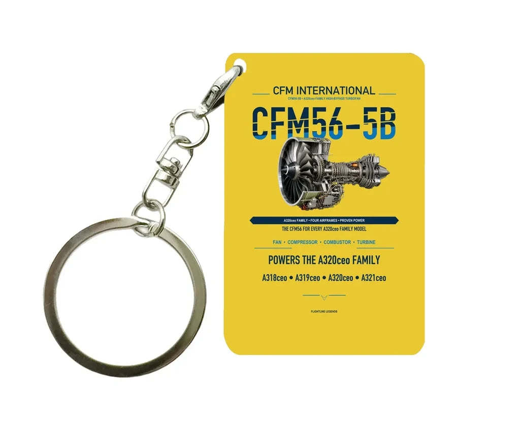 CFM56-5B Key Chain design on yellow key chain