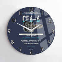 Thumbnail for CF6-6 design on navy blue no frame wall clock