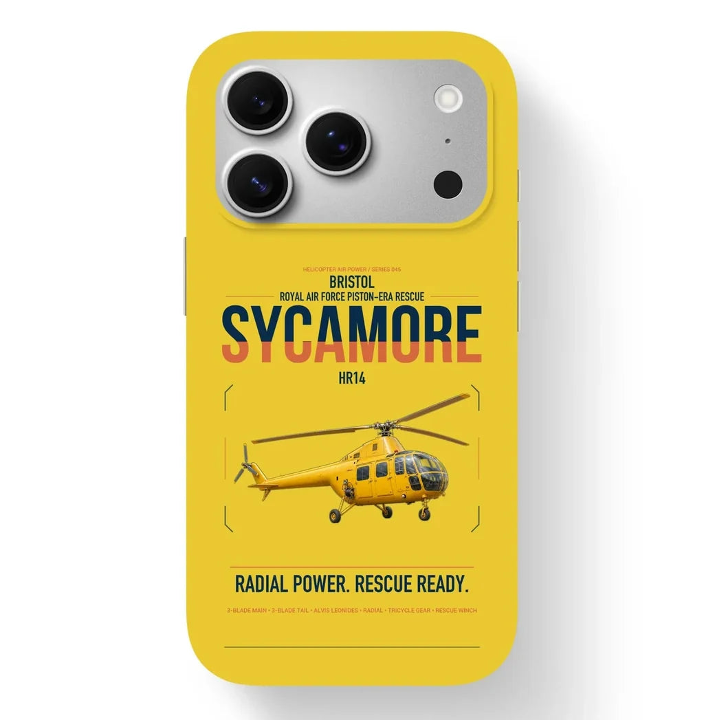 Bristol Sycamore HR14 design on yellow magsafe iphone case, for iPhone 17 Pro