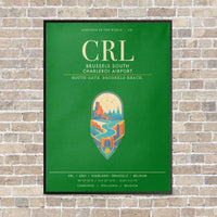 Thumbnail for Brussels South Charleroi Airport CRL - Canvas Framed - Green