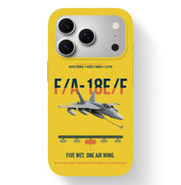 Thumbnail for F A-18E F Buddy Tanker design on yellow magsafe iphone case, for iPhone 17 Pro