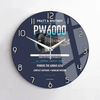 Thumbnail for PW6000 design on navy blue no frame wall clock