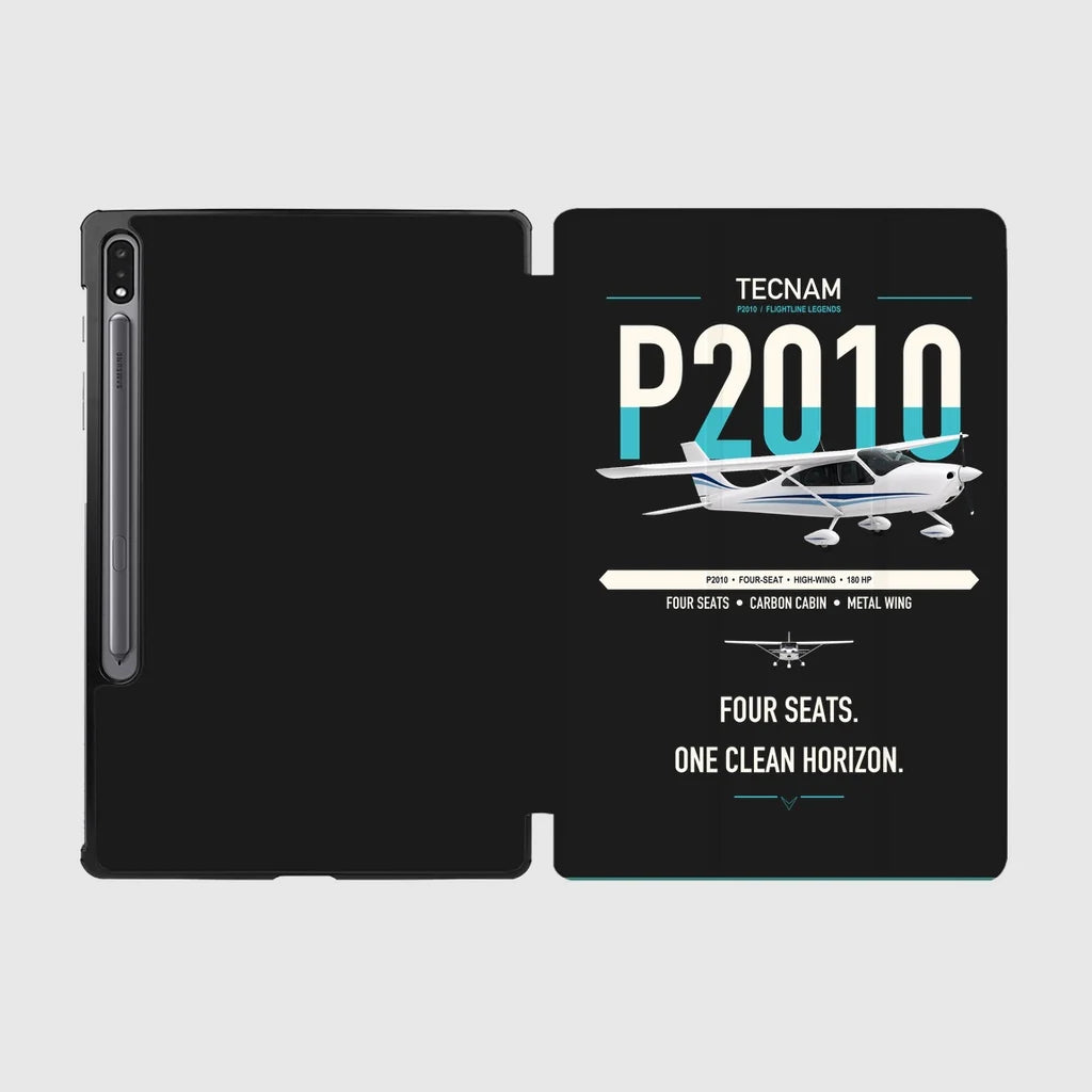 Tecnam P2010 design on black samsung tablet tablet case