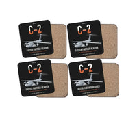 Thumbnail for Kawasaki C-2 design on black 4 pieces set coaster
