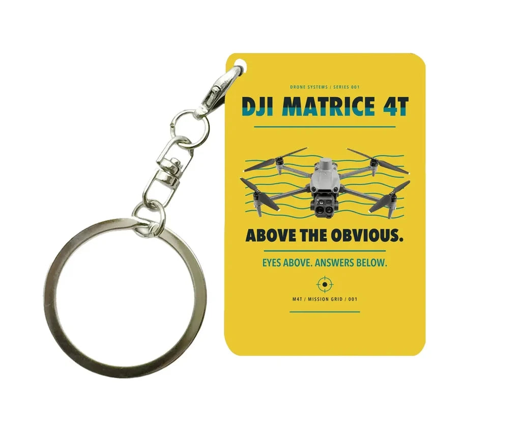 DJI Matrice 4T Key Chain design on yellow key chain