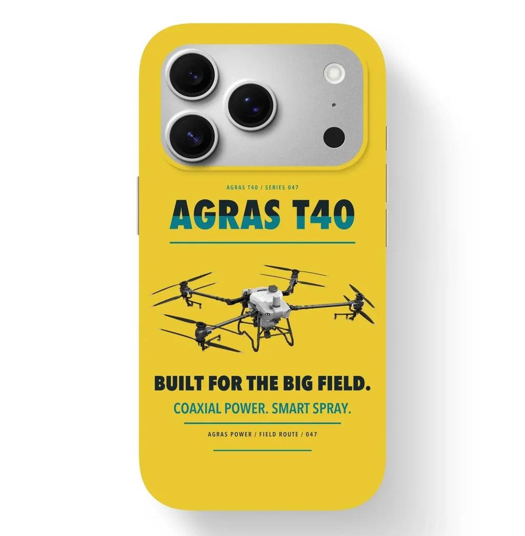 DJI Agras T40 Case design on yellow iphone case