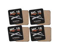 Thumbnail for MQ-1B Predator design on black 4 pieces set coaster