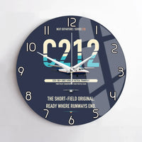 Thumbnail for CASA C-212-100 Aviocar design on navy blue no frame wall clock
