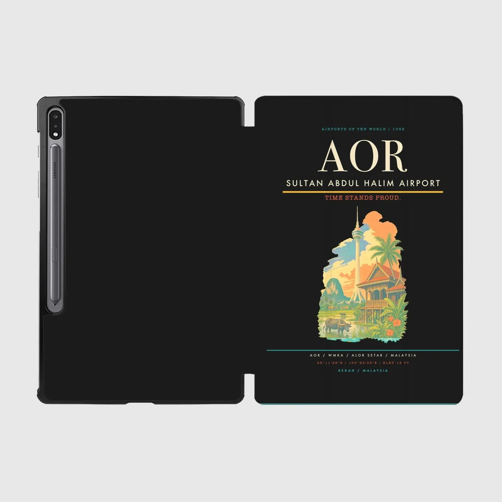 Sultan Abdul Halim Airport (AOR) design on black samsung tablet tablet case
