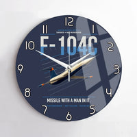 Thumbnail for F-104C Starfighter design on navy blue no frame wall clock