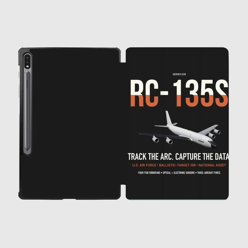 RC-135S Cobra Ball design on black samsung tablet tablet case