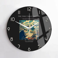 Thumbnail for VINTAGE G4272 - The Tide Table Takeoff - Designed Wall Clocks design on black no-frame