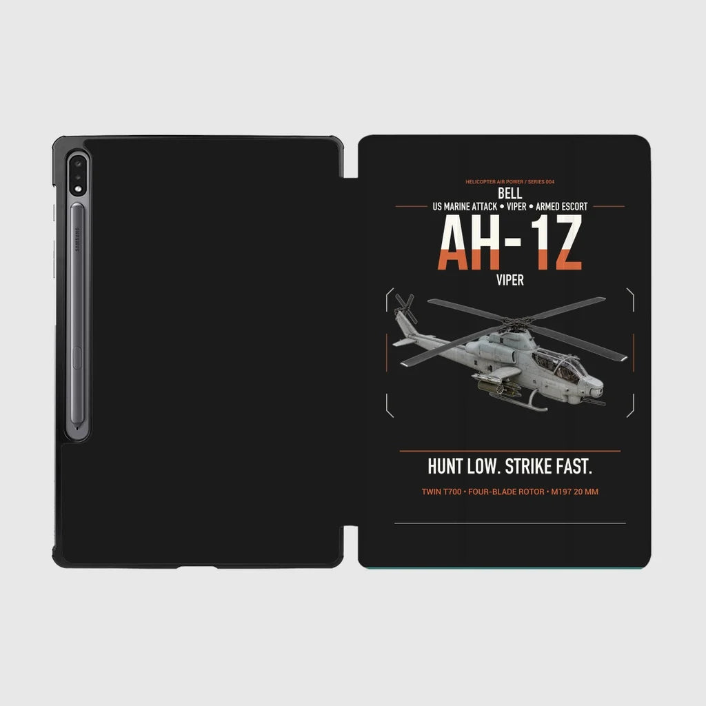 Bell AH-1Z Viper design on black samsung tablet tablet case