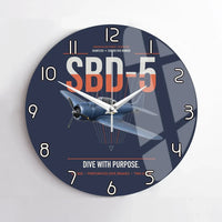 Thumbnail for SBD-5 Dauntless design on navy blue no frame wall clock