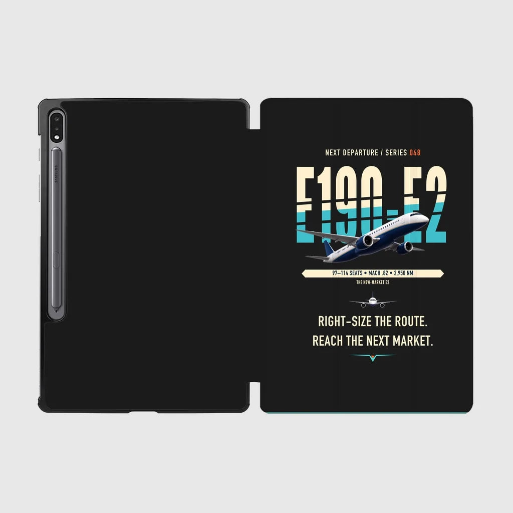 Embraer E190-E2 design on black samsung tablet tablet case