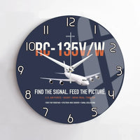 Thumbnail for RC-135V W Rivet Joint design on navy blue no frame wall clock