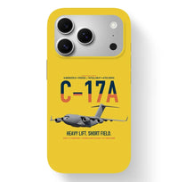 Thumbnail for C-17A Globemaster III design on yellow magsafe iphone case, for iPhone 17 Pro
