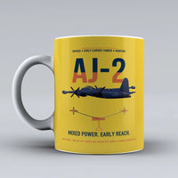 Thumbnail for AJ-2 Savage Tanker design on yellow ceramic mug, double-side print