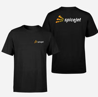 Thumbnail for SpiceJet logo on black double side t shirt