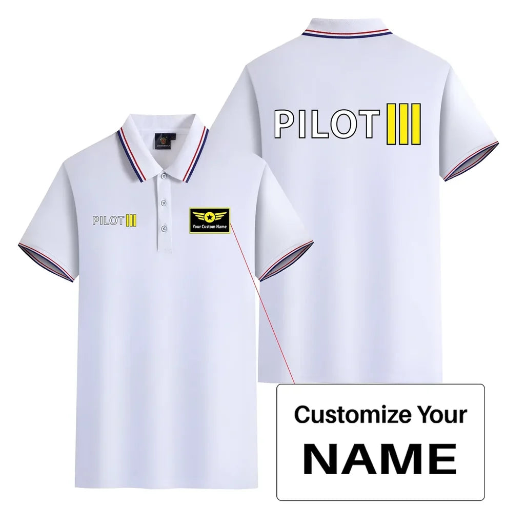 Customisable Pilot & Stripes Polo Shirt - view 17