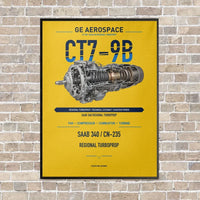 Thumbnail for CT7-9B vertical canvas print - framed - yellow background