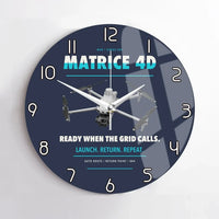 Thumbnail for DJI Matrice 4D design on navy blue no frame wall clock