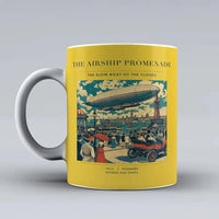 Thumbnail for VINTAGE G4012 - The Airship Promenade - Ceramic Mug design on yellow