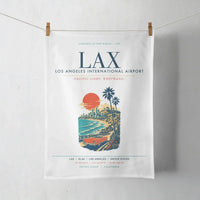 Thumbnail for Los Angeles International Airport (LAX) design on white towel