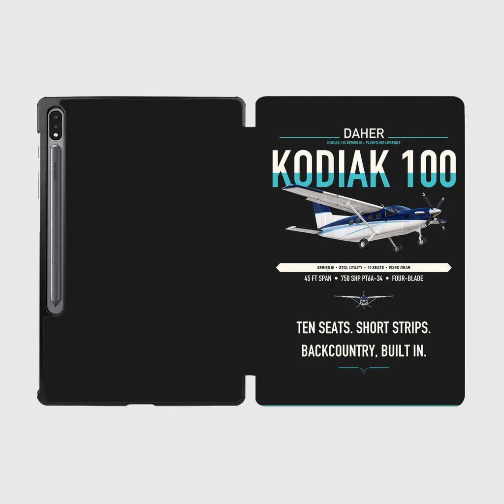 Daher Kodiak 100 Series III design on black samsung tablet tablet case
