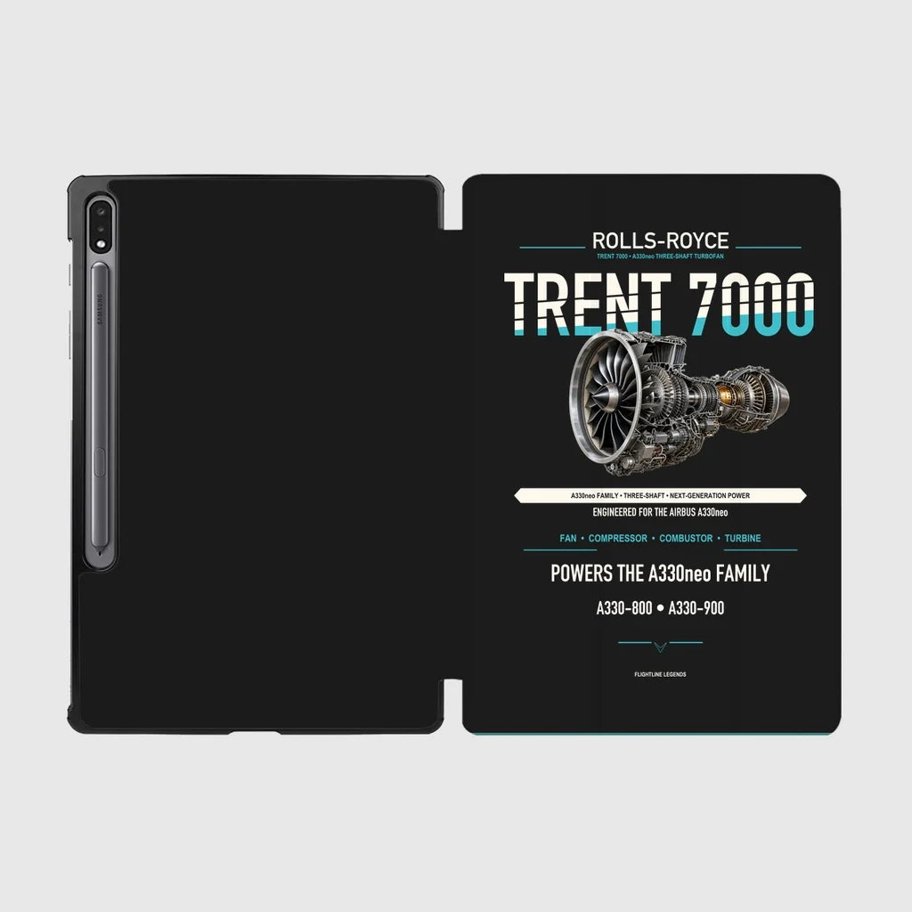TRENT 7000 design on black samsung tablet tablet case