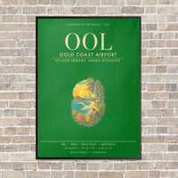Thumbnail for Gold Coast Airport OOL - Canvas Framed - Green