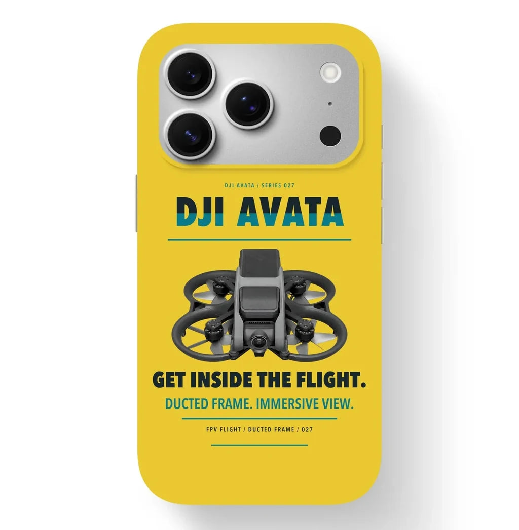 DJI Avata Case design on yellow iphone case
