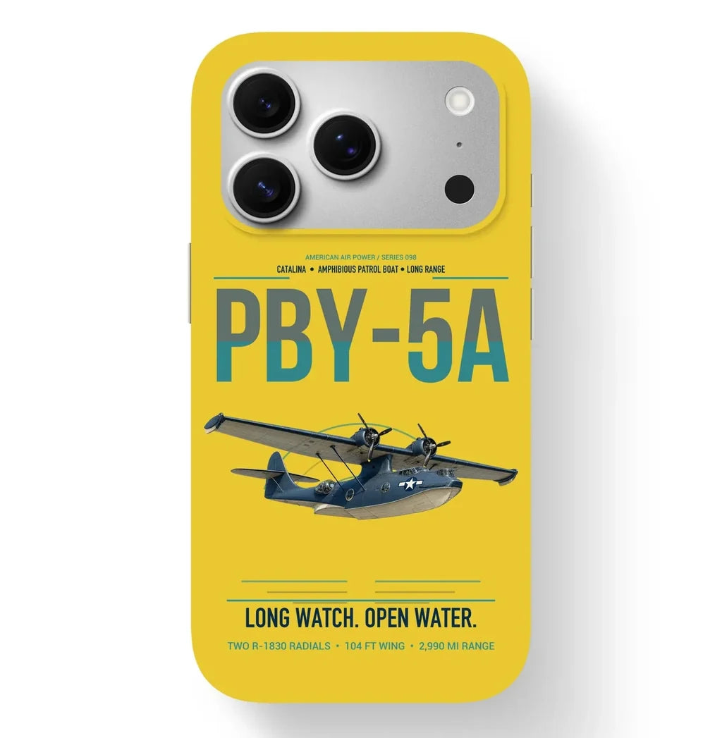 PBY-5A Catalina design on yellow magsafe iphone case, for iPhone 17 Pro