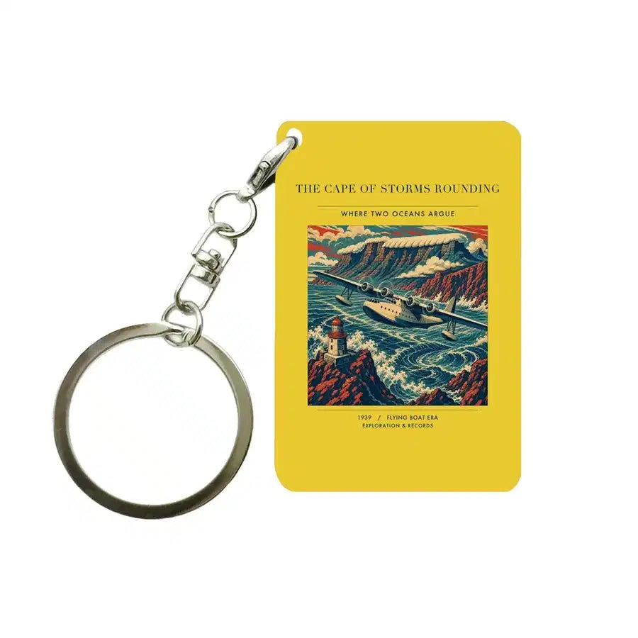 VINTAGE G4494 - The Cape Of Storms Rounding - Designed Key Chain design on yellow