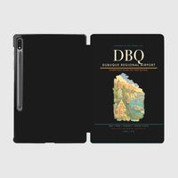 Thumbnail for Dubuque Regional Airport (DBQ) design on black samsung tablet tablet case