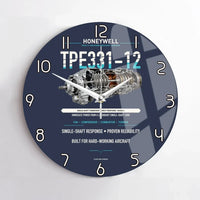 Thumbnail for TPE331-12 design on navy blue no frame wall clock
