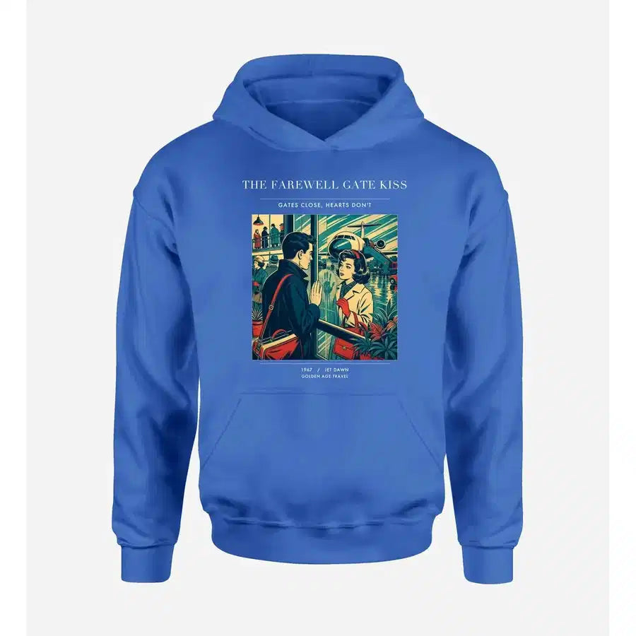 VINTAGE G4380 - The Farewell Gate Kiss - Premium Hoodie design on blue premium